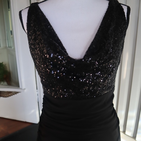 Black beaded long event gown - Picture 2 of 9